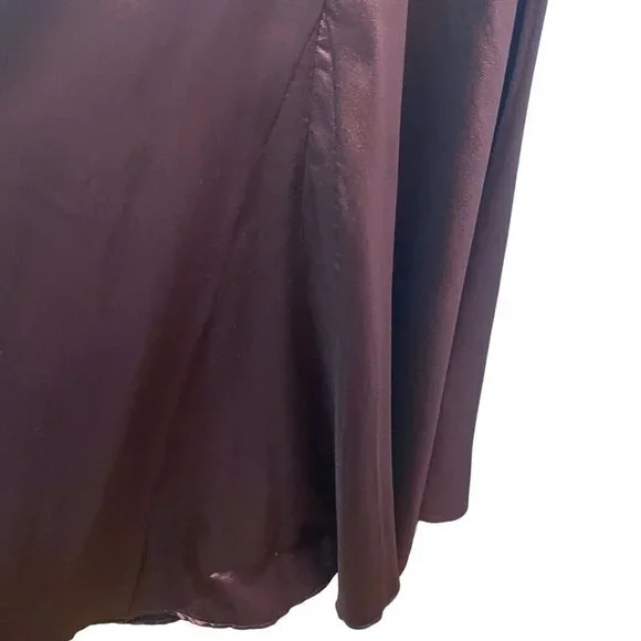 PAMELA DENNIS Couture Silk Evening Gown Sz 10 Formal Long Dress Burgundy Black - Picture 13 of 16